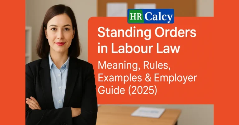 Standing Orders in Labour Law