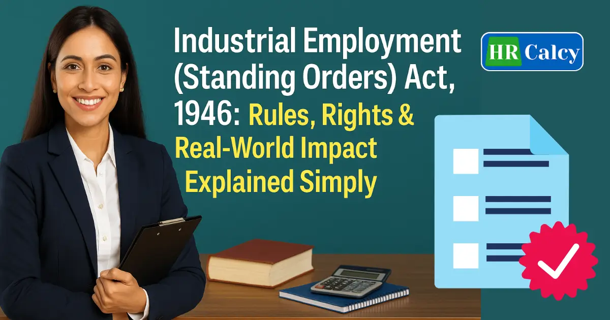 Industrial Employment (Standing Orders) Act, 1946