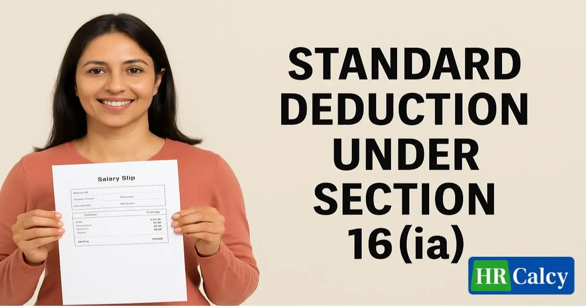 Standard Deduction Under Section 16(ia)