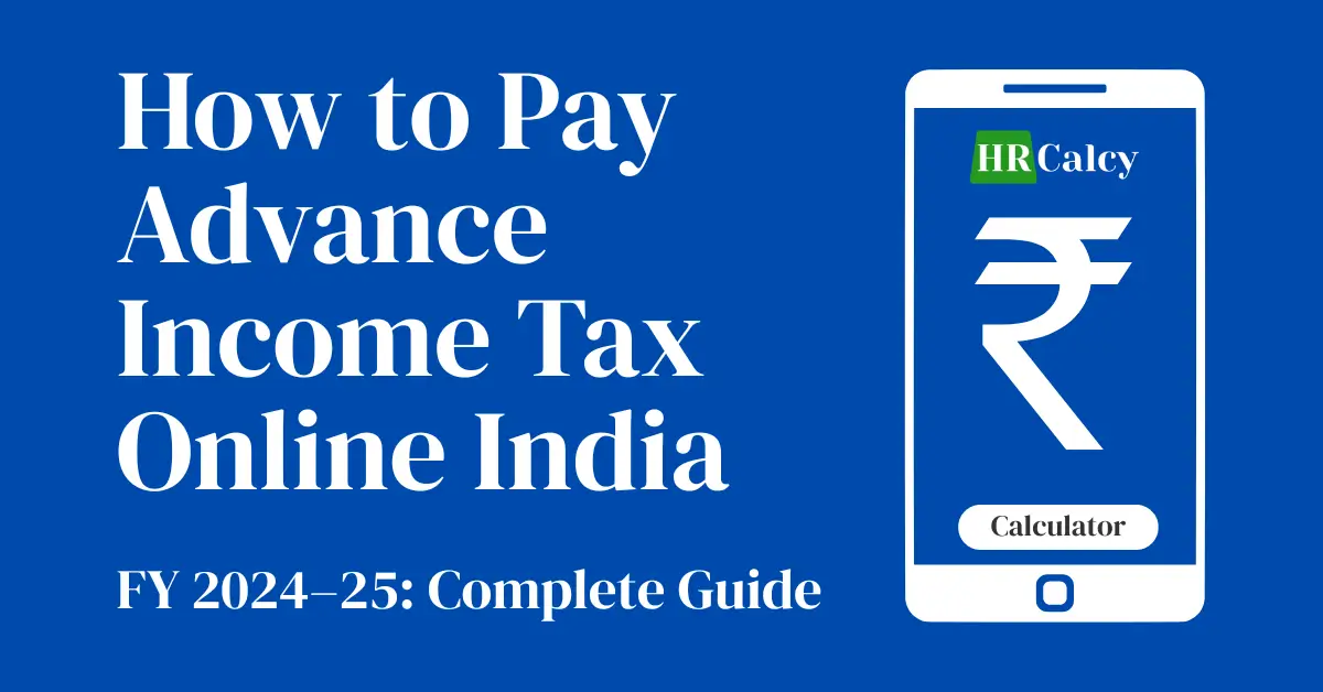 How to Pay Advance Income Tax Online in India