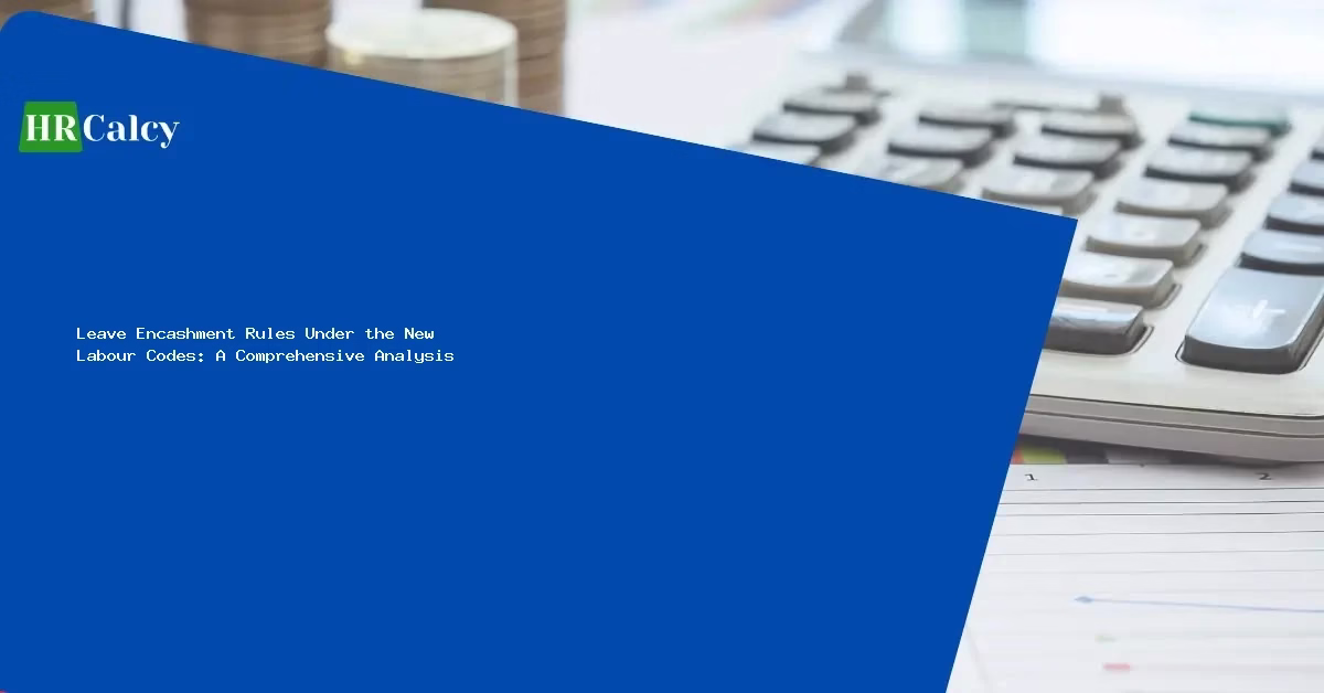 Leave Encashment Rules Under the New Labour Codes: A Comprehensive Analysis - Featured Image